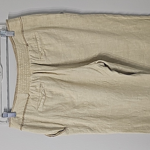 HARVY BENARD, women's linen pants.‎ With front zipper. 2 front pockets. Nice - Picture 4 of 5